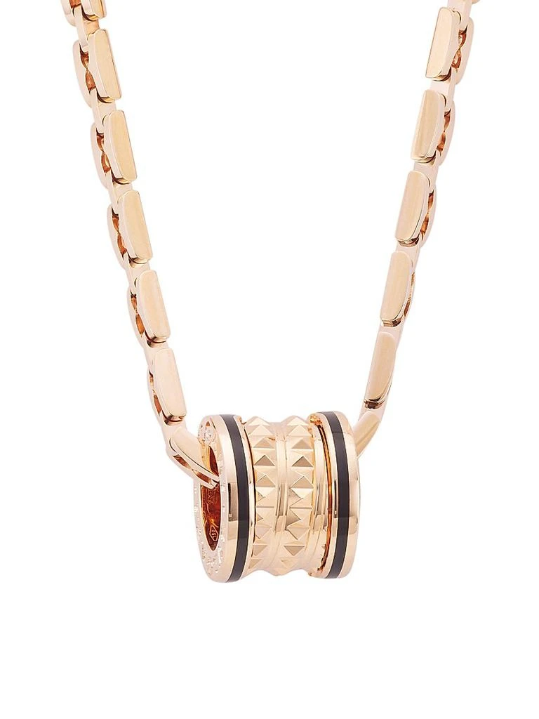 BVLGARI B.zero1 Rock 18K Rose Gold & Black Ceramic Pendant Necklace 1