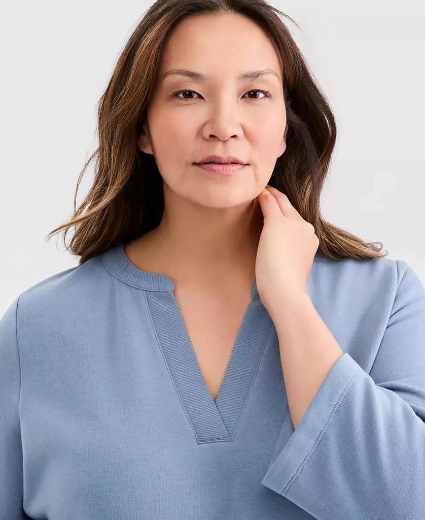 Macy
s Style 
Co Plus Size Lux Soft Fleece Long-Sleeve Knit Top, Exclusive 3