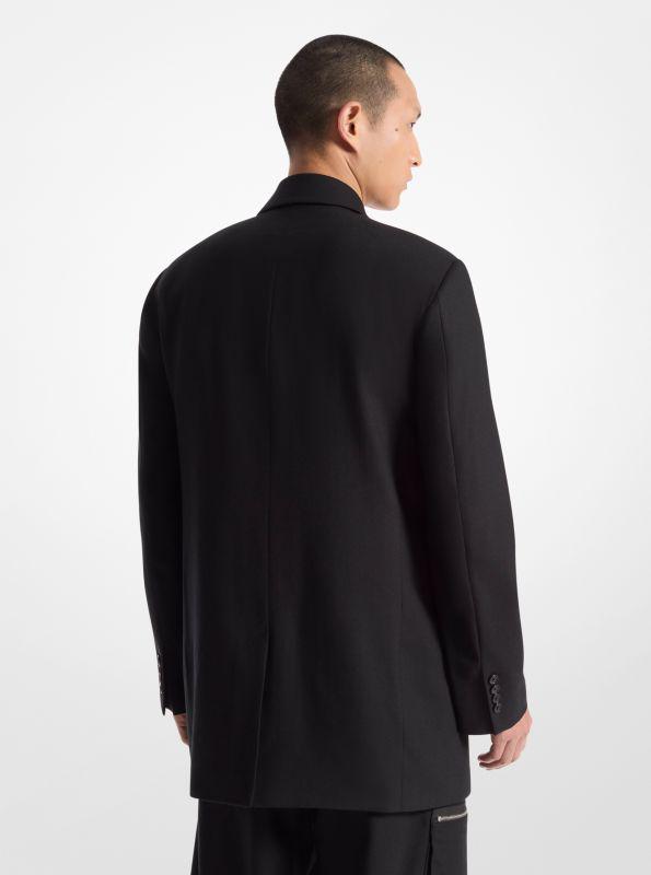 Michael Kors Stretch Wool Flannel Double-Breasted Blazer