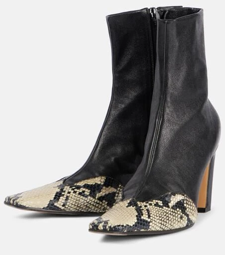 Khaite Nevada leather ankle boots 4