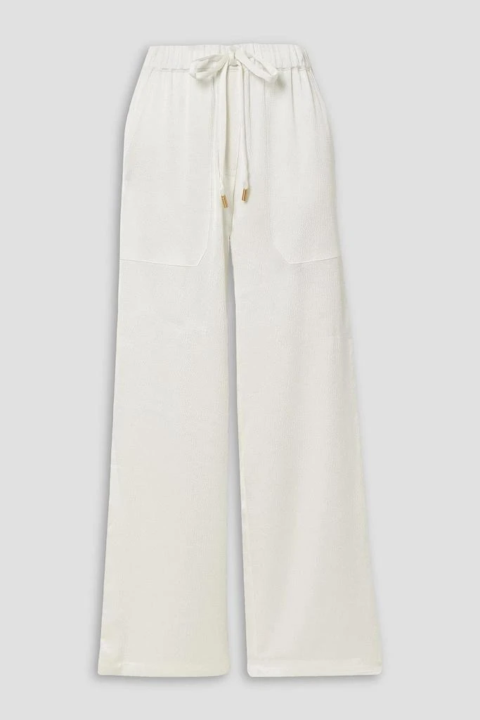 Cult Gaia Minaya hammered stretch-satin wide-leg pants 1