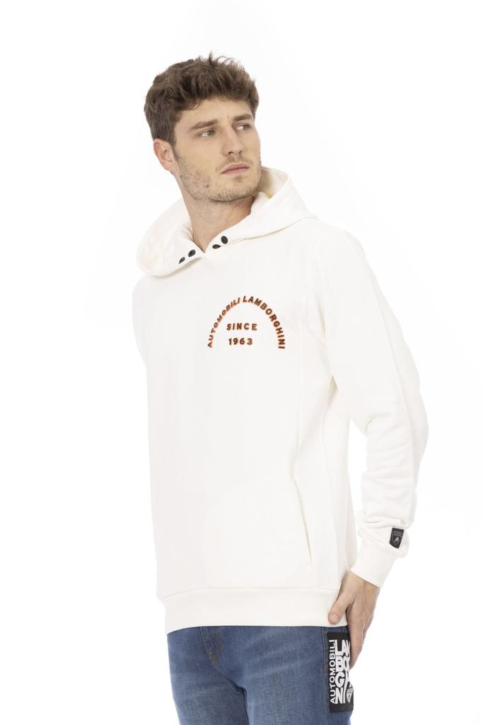 AUTOMOBILI LAMBORGHINI Automobili Lamborghini White Cotton Sweater