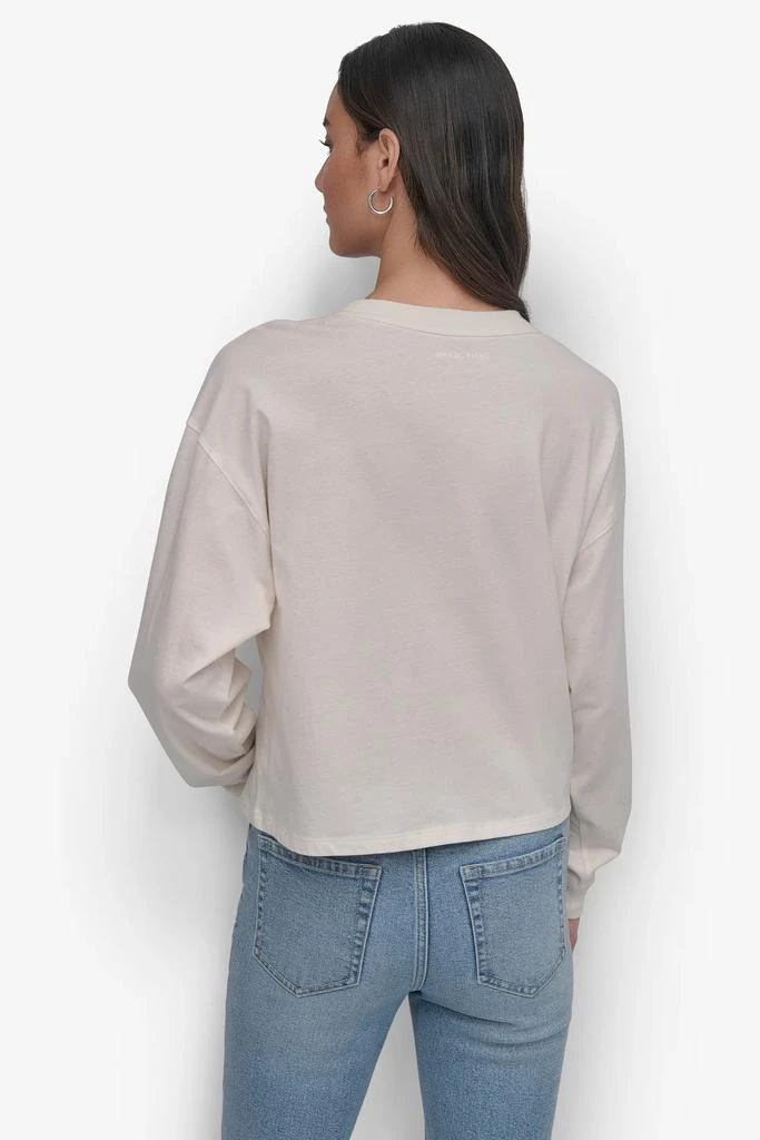 DKNY 89 MULTI COLOR RHINESTONE LOGO LONG SLEEVE TEE 3