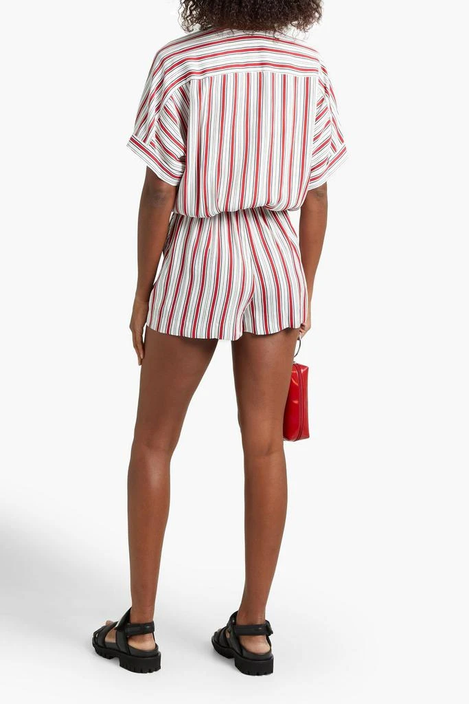 Maje Wrap-effect striped woven playsuit 3