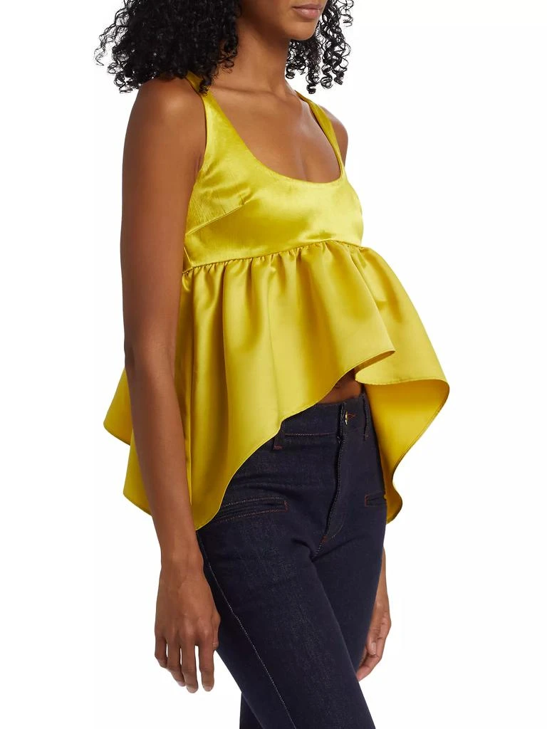 Azeeza Esme Satin Sleeveless Peplum Top 4
