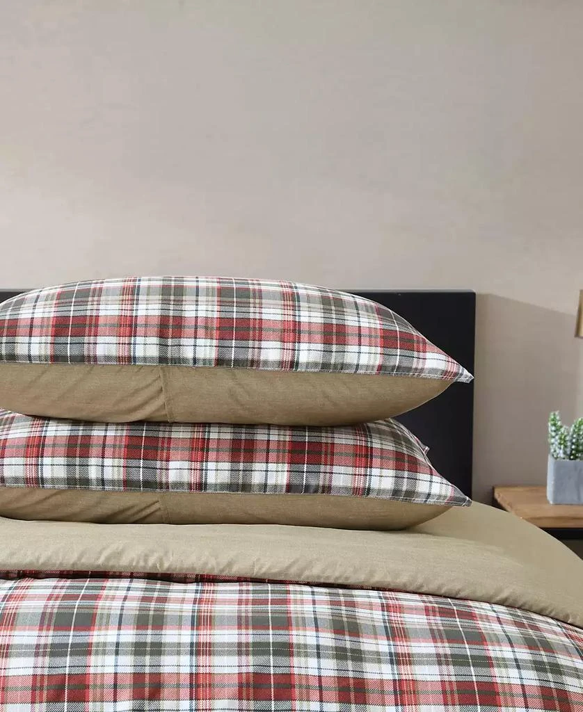 Eddie Bauer Astoria Plaid Microsuede 3 Piece Duvet Cover Set 6