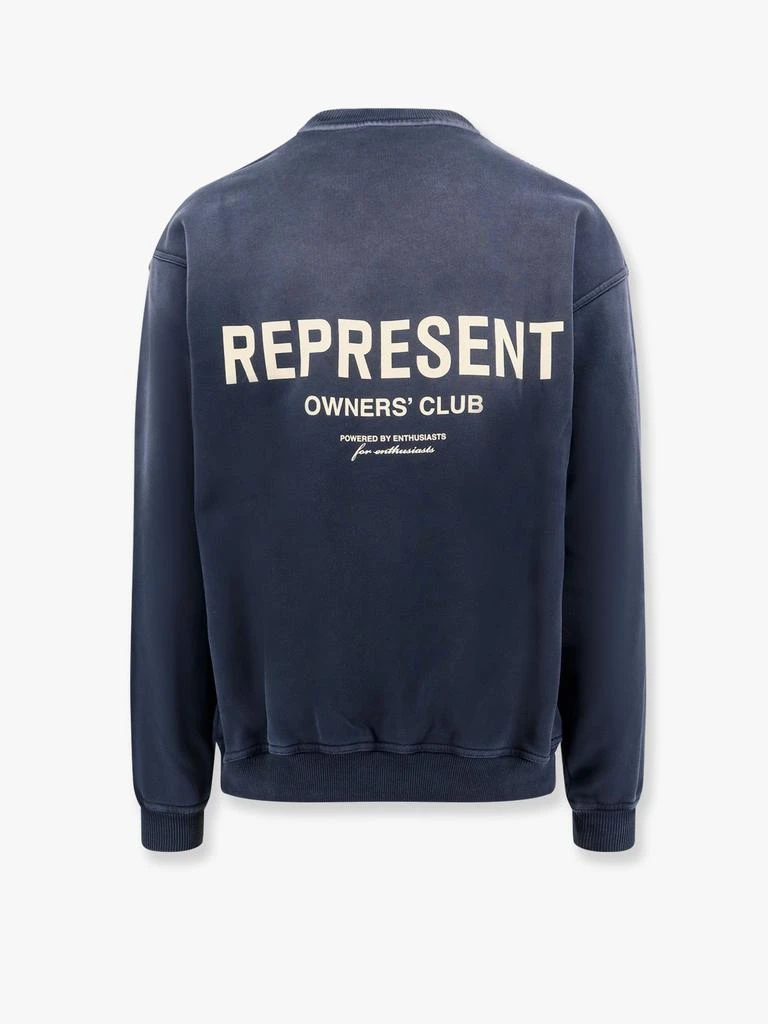 Represent Owners club cotton sweatshirt with frontal logo print 2