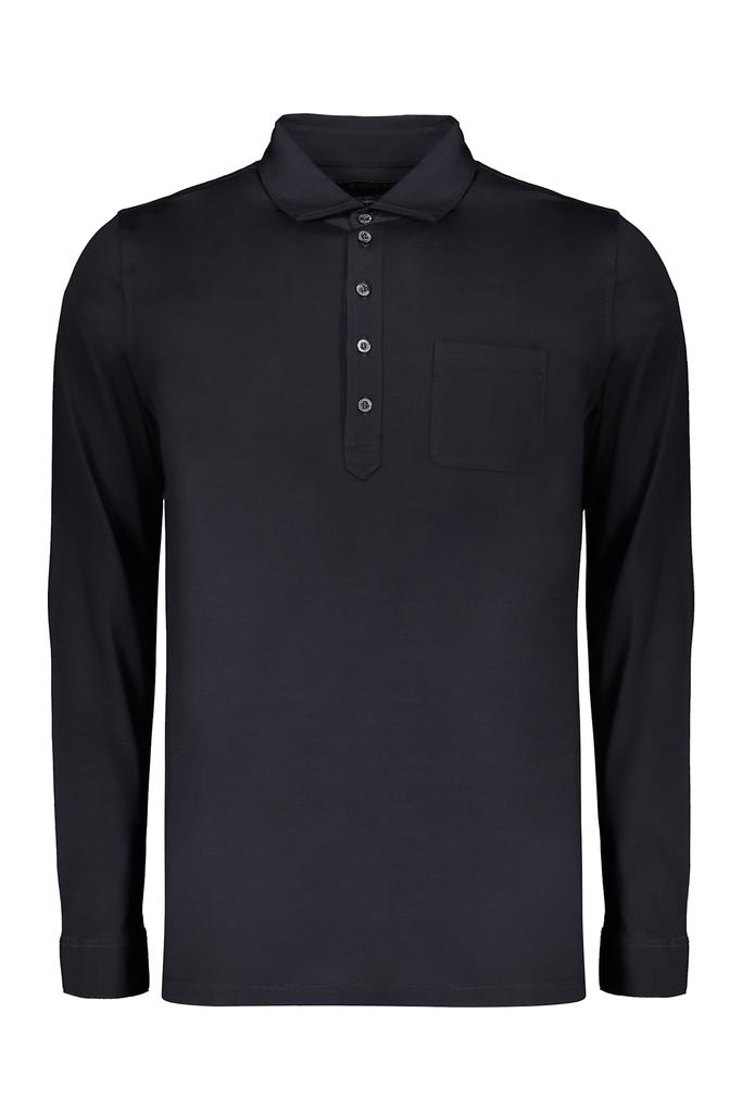 MOORER Turquoise Sea Island Cotton Polo - Polo Shirts