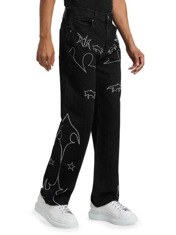 RTA Jonas Western Wide-Leg Jeans 3