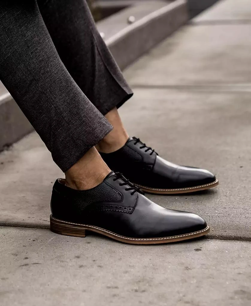 Thomas & Vine Men's Clayton Plain Toe Brogue Derby Shoe 7