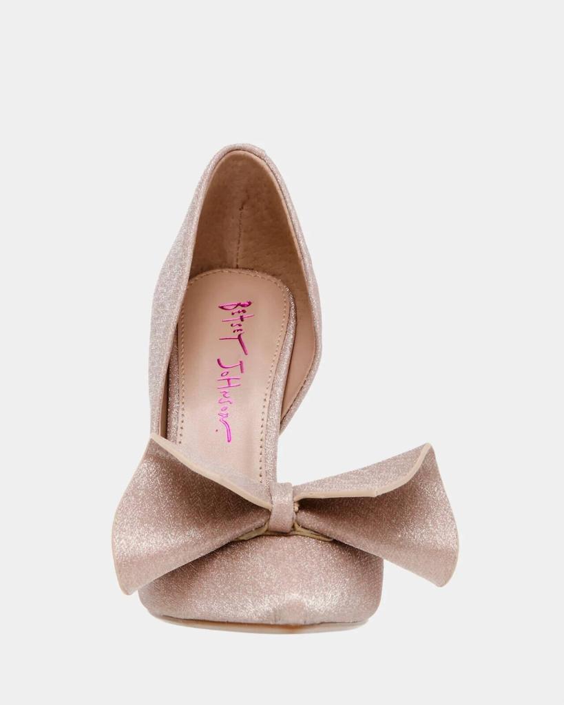 Betsey Johnson Nobble Metallic Pumps In Champagne