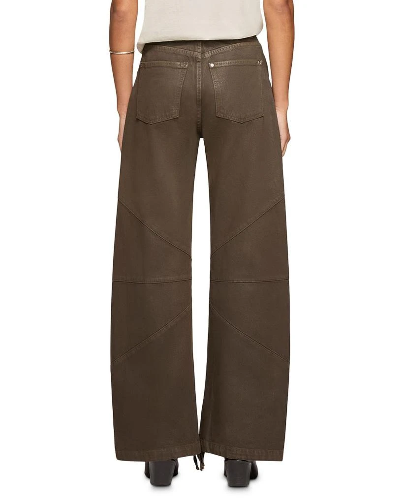 EB Denim Frederic High Rise Barrel Leg Jeans in Coated Saddle 2