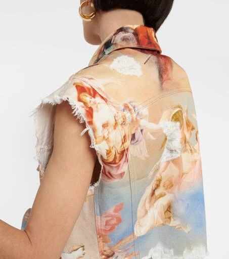 Balmain Printed denim vest 5