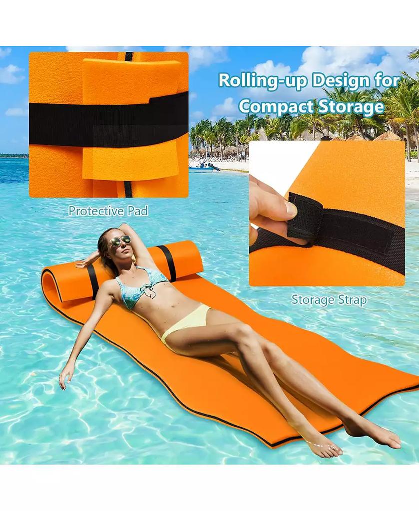 HONGGE 3 layers Tear resistant Relaxing Foam Floating Pad