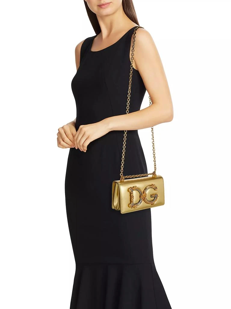 Dolce & Gabbana D&G Girls Metallic Leather Crossbody Phone Case 2