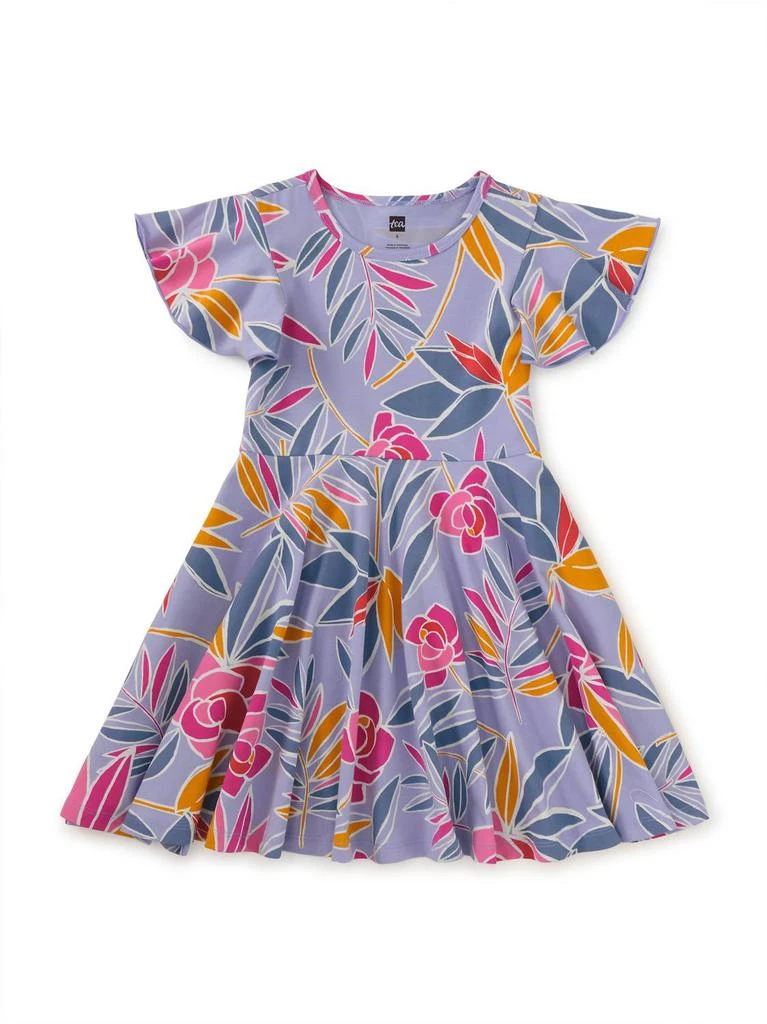 Tea Collection Tea Collection - Kids Girls Flutter Sleeve Twirl Dress 1