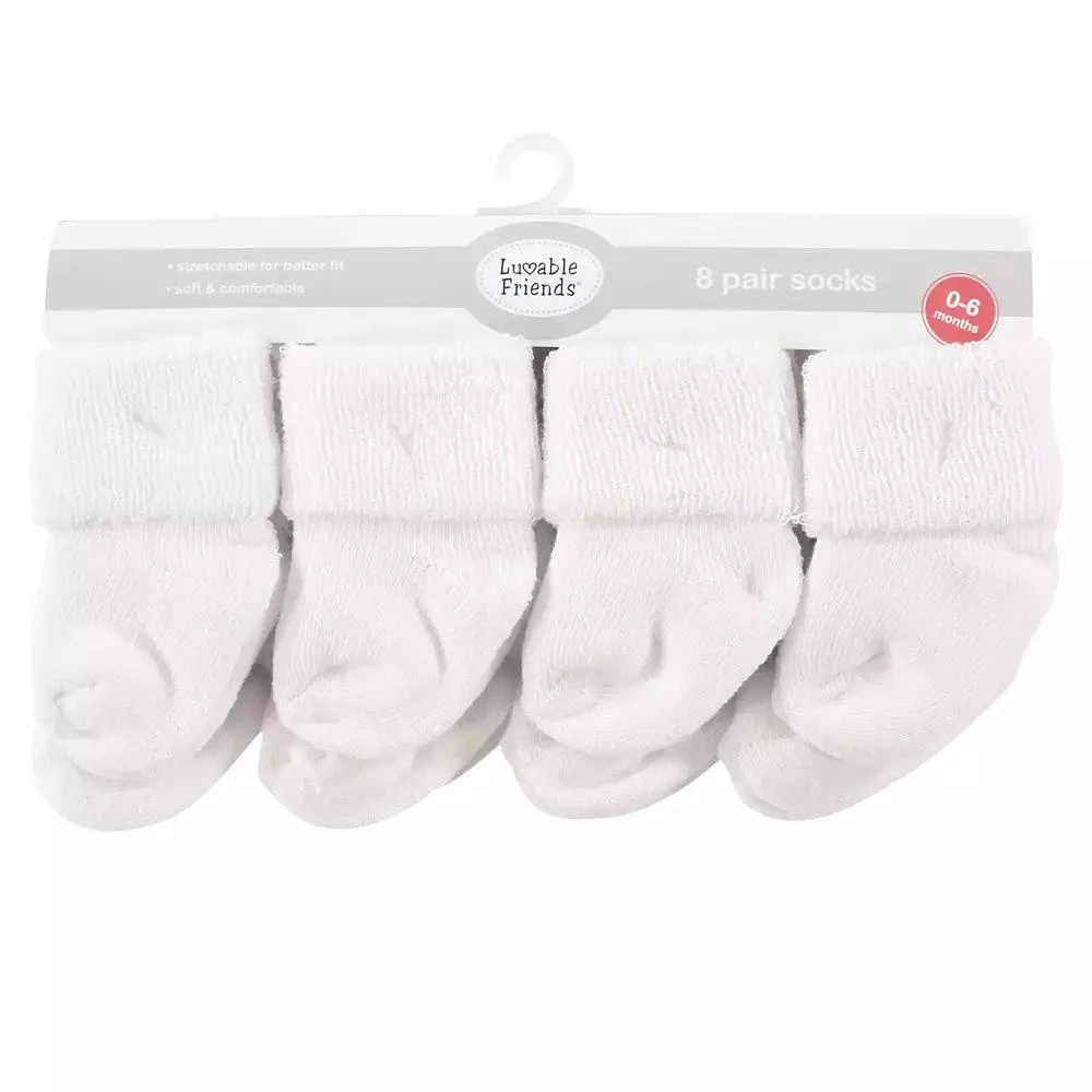 Luvable Friends Everyday Terry Cushion Socks Bulk 24-Count 2