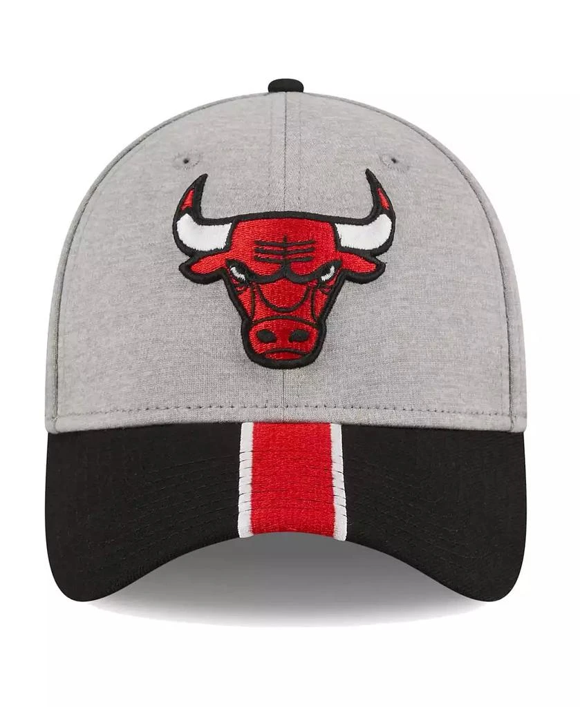 New Era Men's Gray, Black Chicago Bulls Striped 39THIRTY Flex Hat 4
