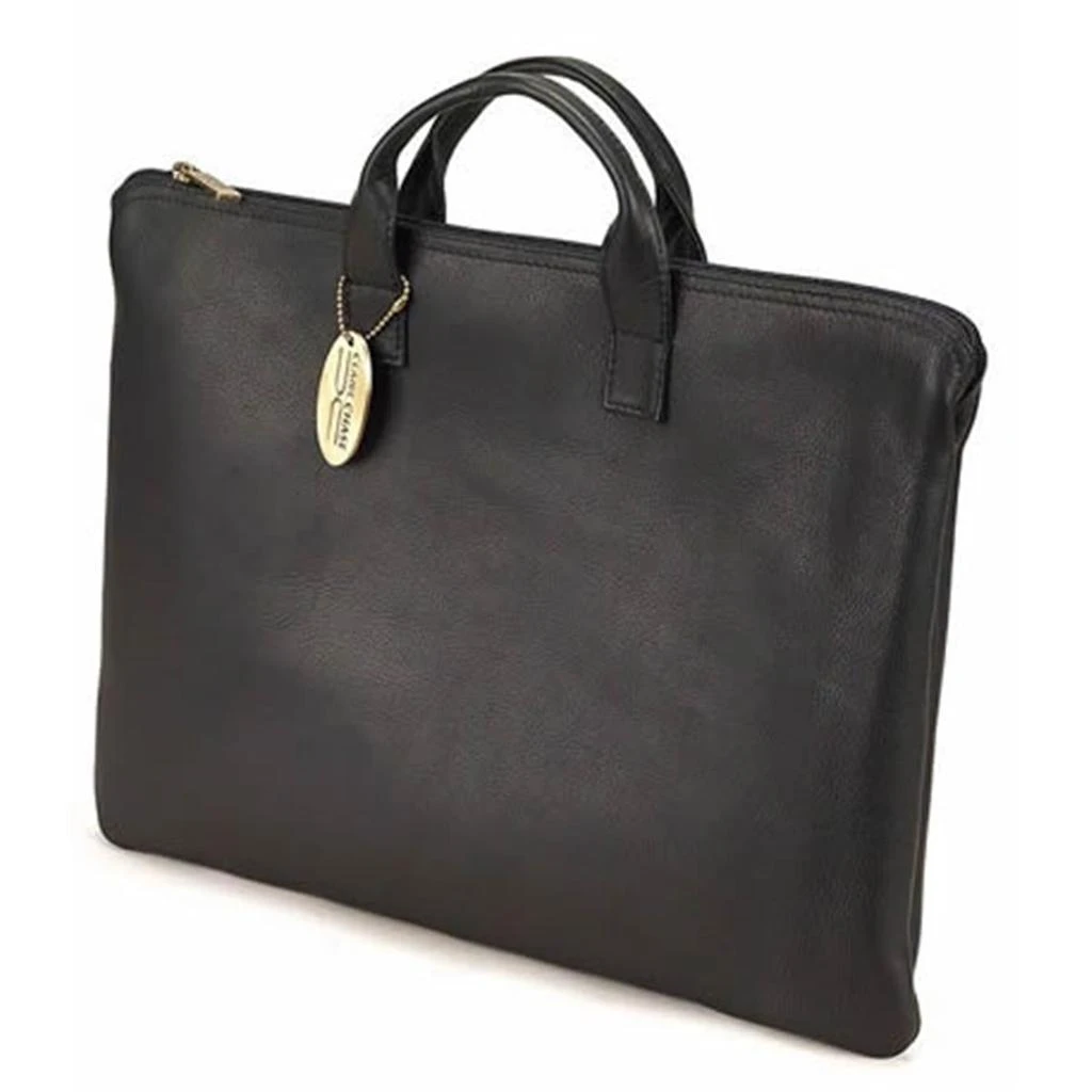 Claire Chase 623E-black Zippered Folio with Handle - Black 2