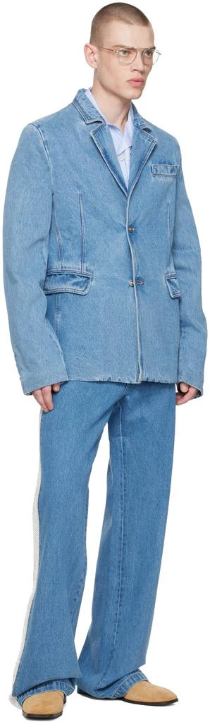 WALES BONNER Blue Eternity Denim Blazer 4