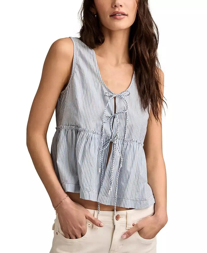 Lucky Brand Women's Cotton Babydoll Flyaway Tank Top 1