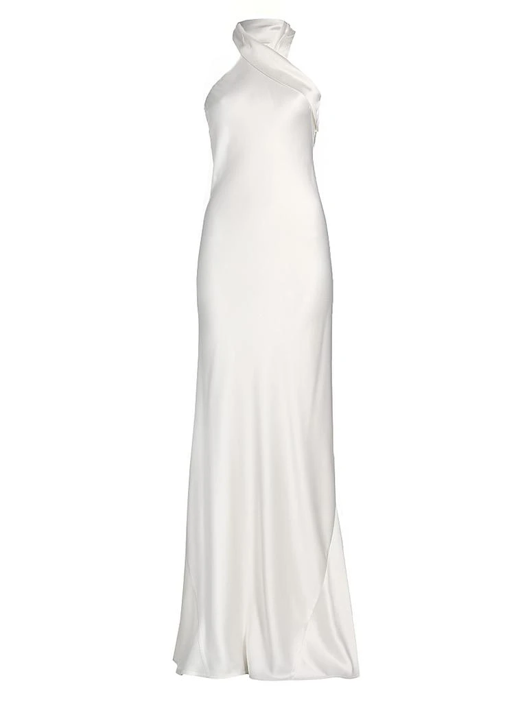 Galvan Pandora Satin Halterneck Gown 1