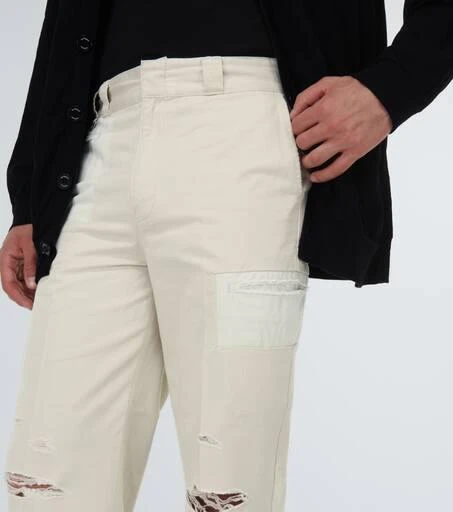 UNDERCOVER Distressed straight-leg cotton pants 5