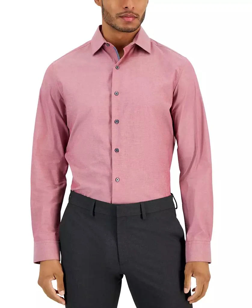 Bar III Men's Slim Fit Chambray Dress Shirt, Created for Macy's 1