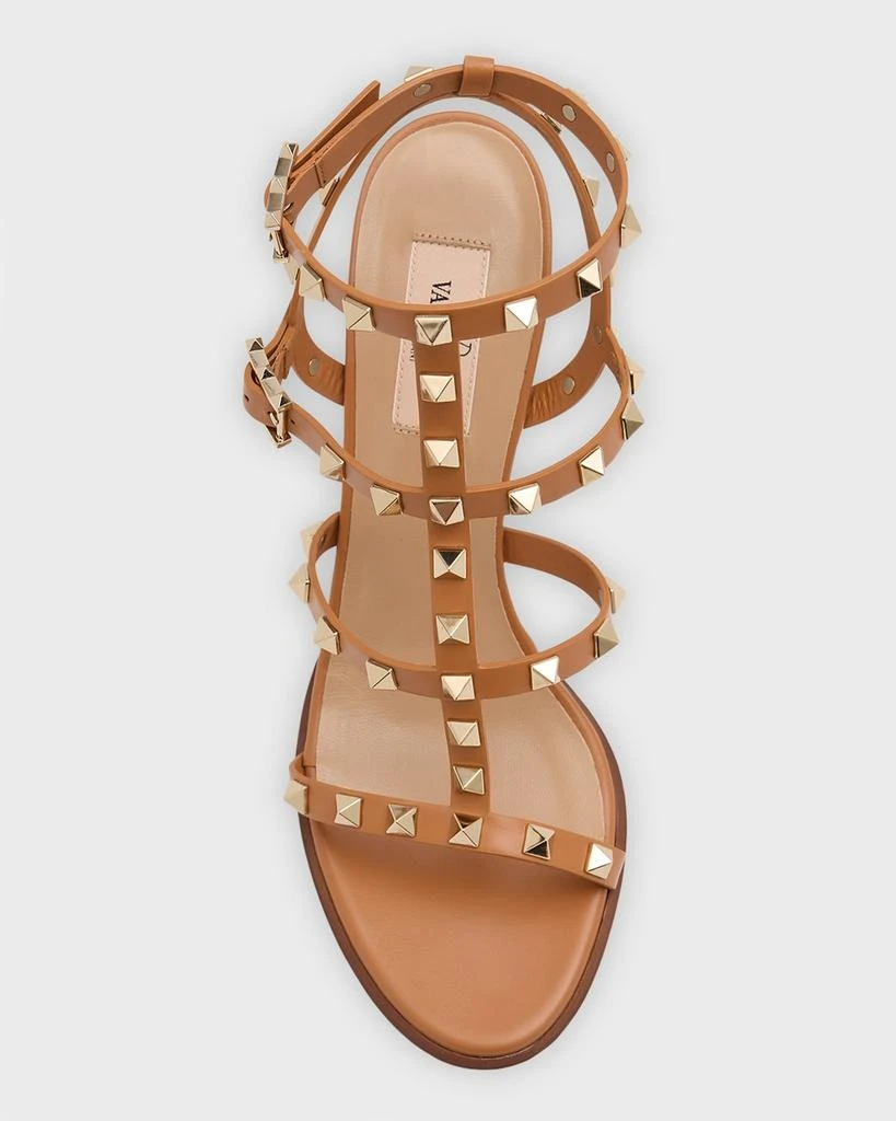 Valentino Rockstud Caged T-Strap Leather Sandals 7