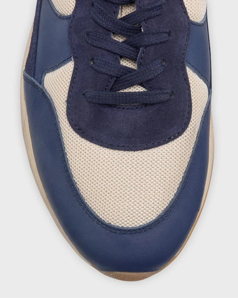 Golden Goose Men's Running Sole Mesh and Leather Sneakers 5