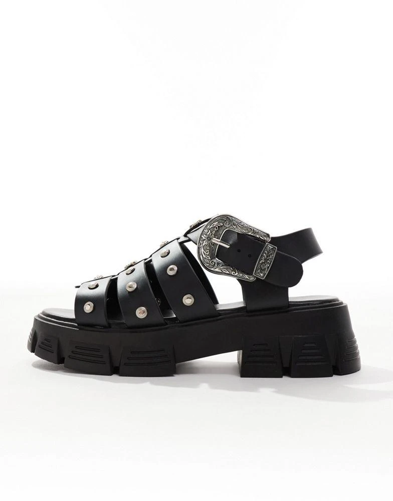 ASOS ASOS DESIGN chunky gladiator with western hardware 1