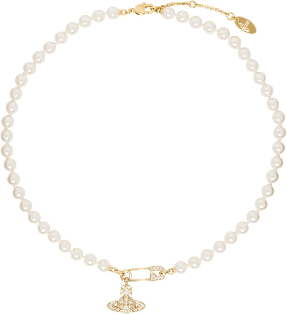 Vivienne Westwood Gold & White Lucrece Pearl Necklace 1