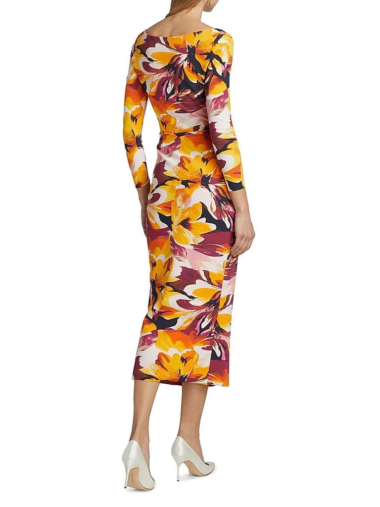 Yoon Floral Surplice-Neck Midi-Dress  On Sale Now with Up to 67% Off |  Discover Exclusive Deals & Savings at BeyondStyle  Authentic Chiara Boni  women's|modern|long sleeve|v-neck|bodycon|dresses|midi-length|women's  apparel|Women's|floral with Limited ...