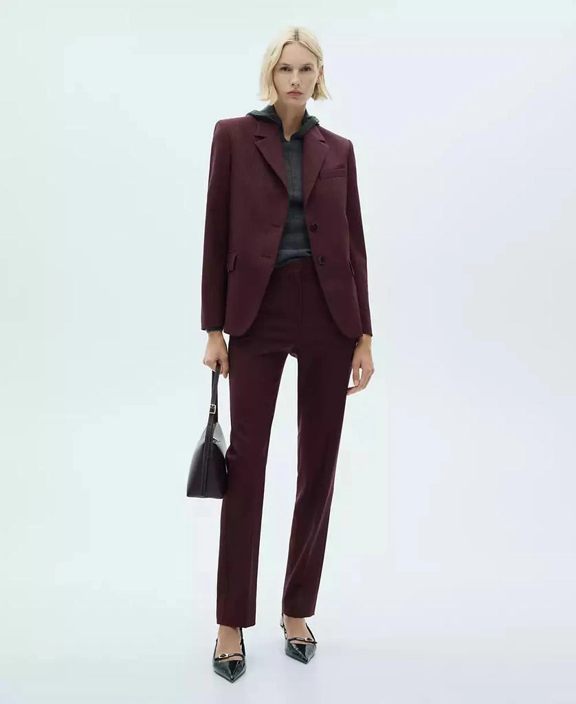Mango Women's Pinstripe Suit Pants 7
