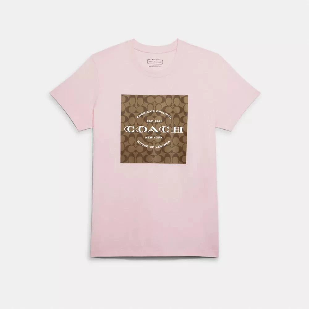 Coach Signature T Shirt In Organic Cotton 1