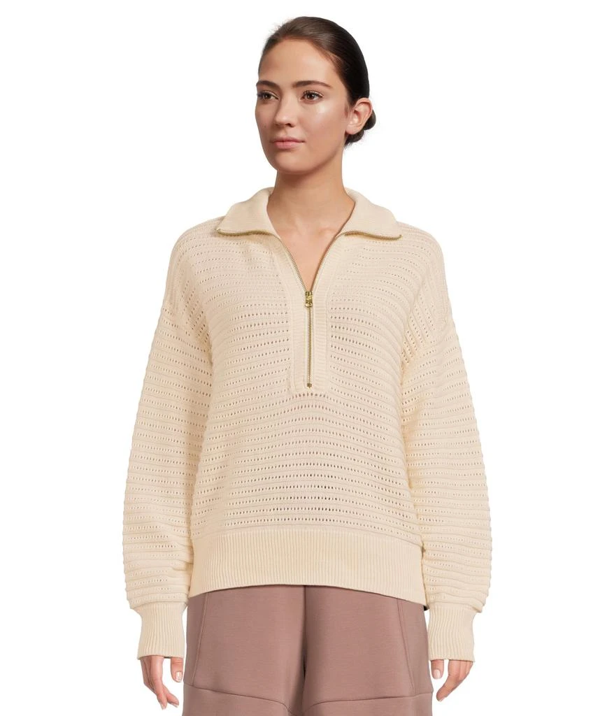 Varley Tara Pointelle 1/2 Zip 1