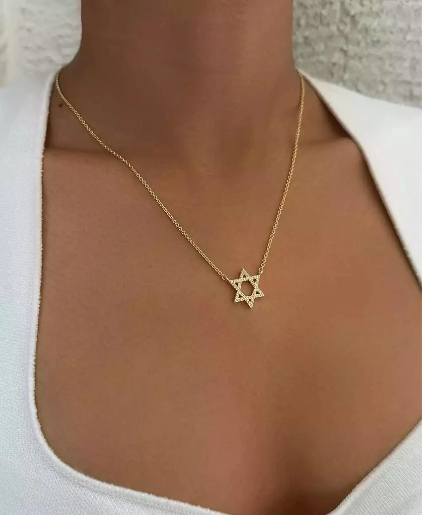 ADORNIA Gold CZ Star of David Necklace 4