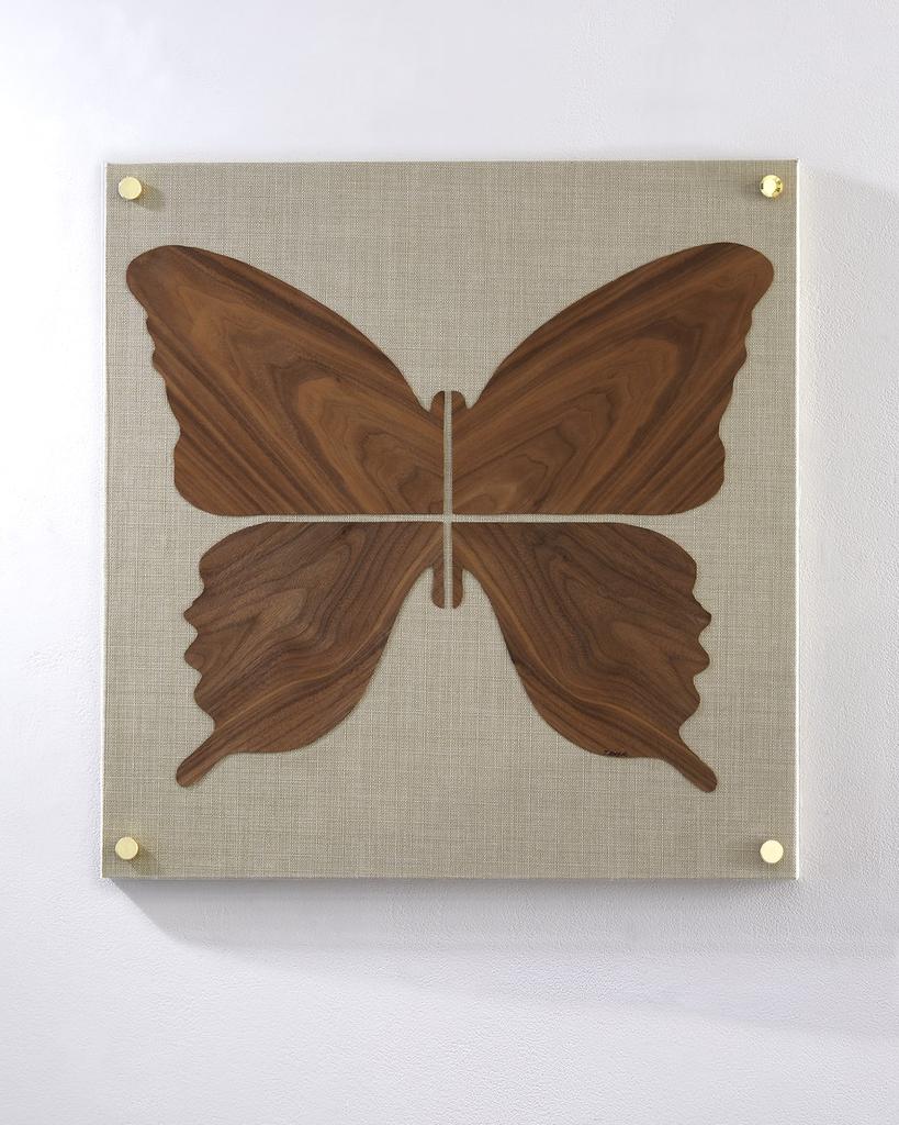 Tommy Mitchell Walnut Butterfly Artwork