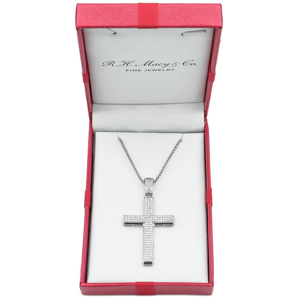 Macy's Men's Diamond Cross 22" Pendant Necklace (1 ct. t.w.) 2