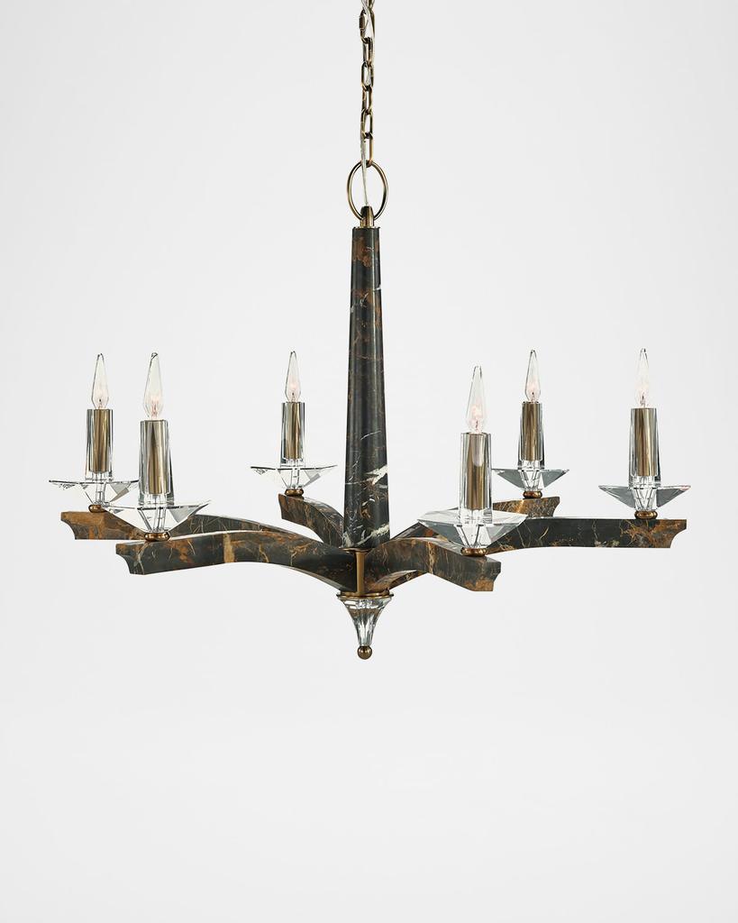 John Richard Inverness 6-Light Marble Chandelier, 41" Round