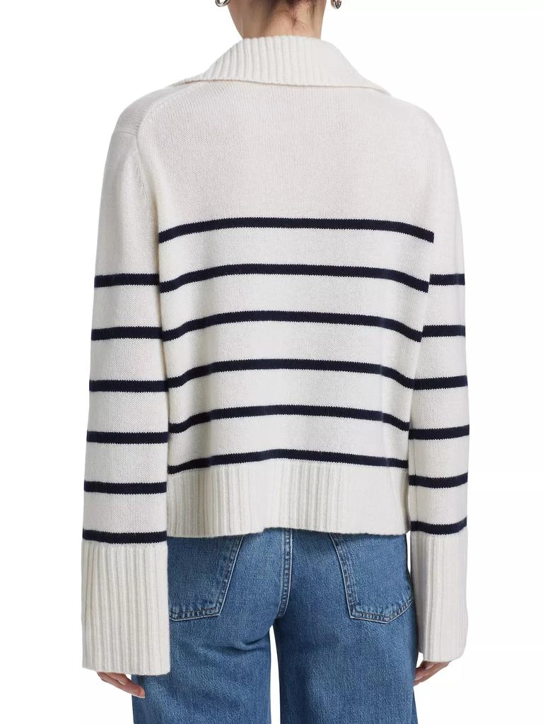 Jenni Kayne Frances Striped Cashmere Polo Sweater 5