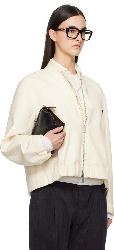 Sacai Off-White Suiting Bonding Bomber Jacket 2