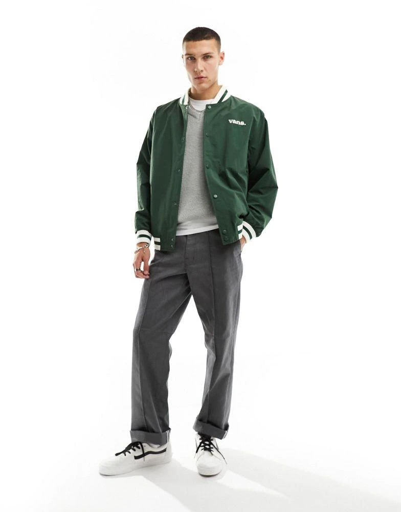 Vans Vans moore varsity bomber jacket in green 1