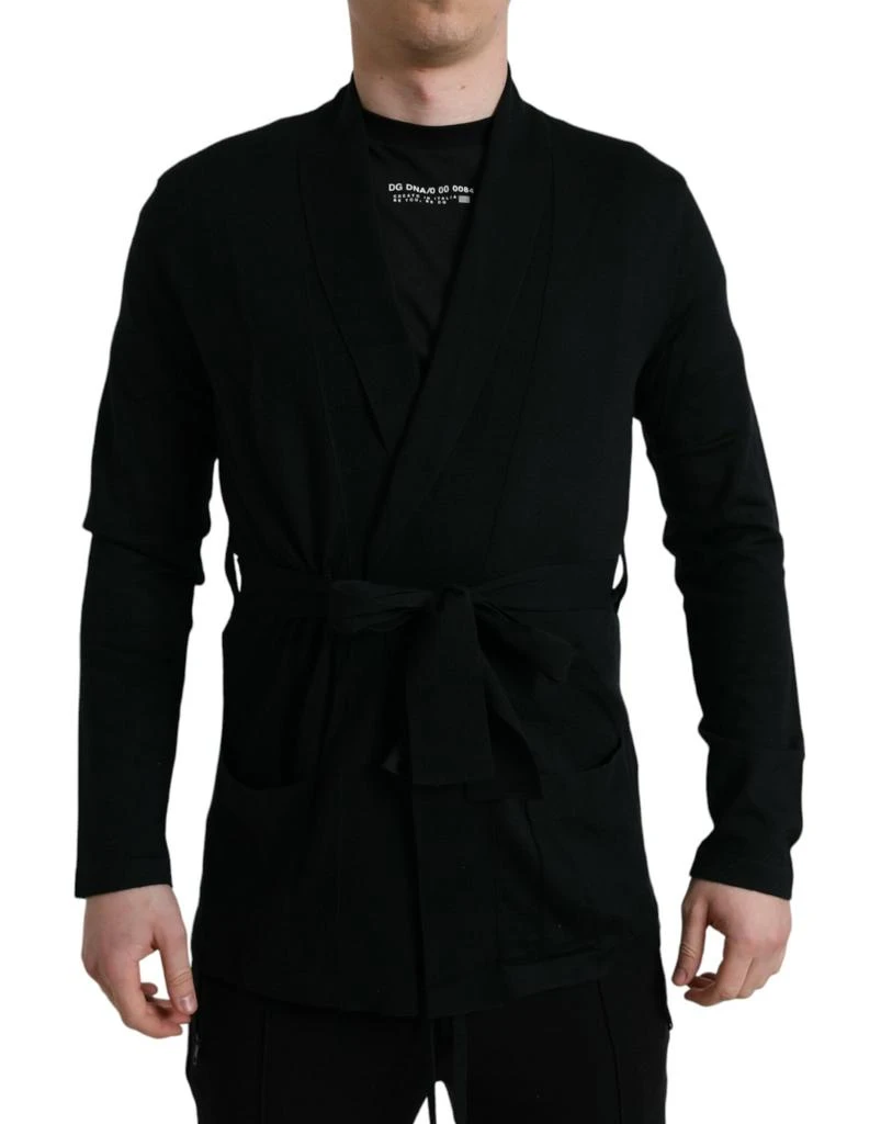 Dolce 
Gabbana Cashmere Long Sleeves Belted Wrap Men
s Robe