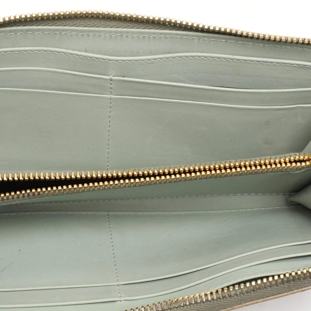 Miu Miu Miu Miu Light Green Croc Embossed Patent Leather Continental Wallet 2