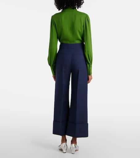 Valentino Crepe Couture wide-leg pants 3