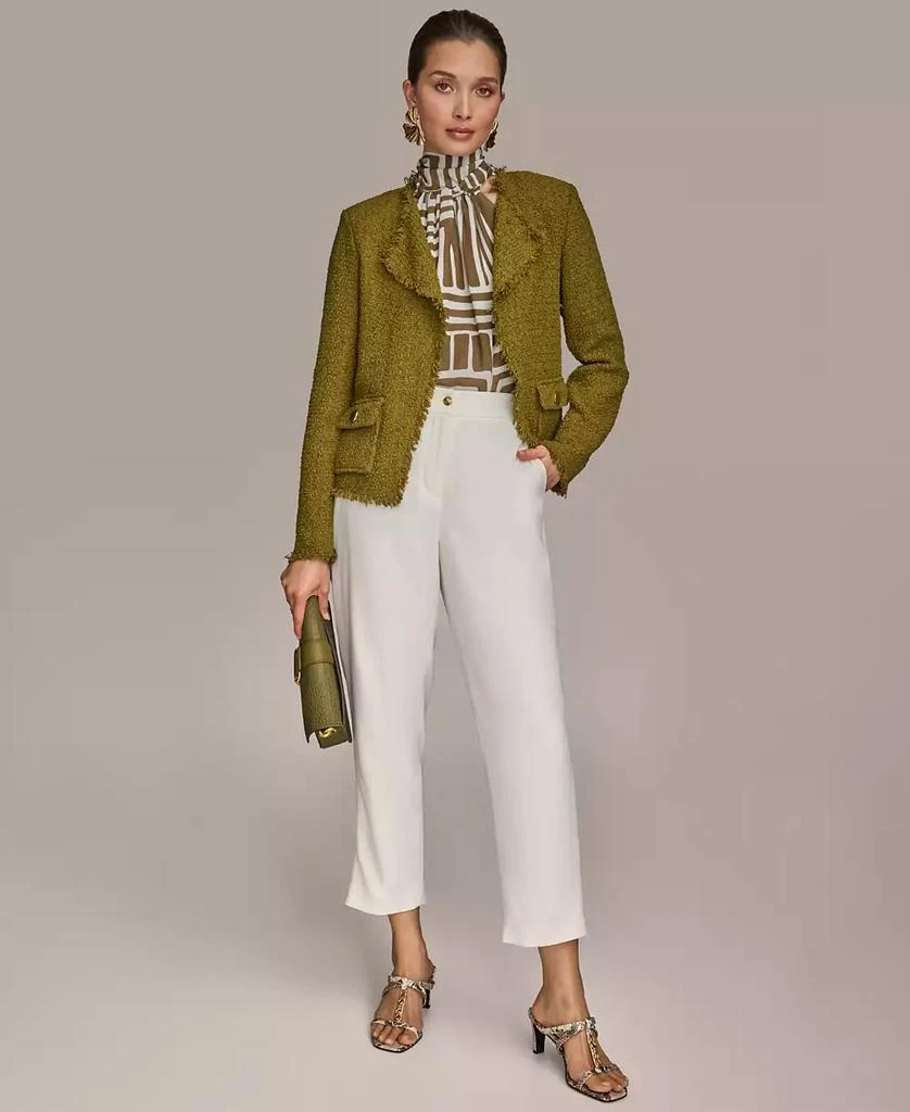 Donna Karan Women's Tweed Open-Front Jacket 6
