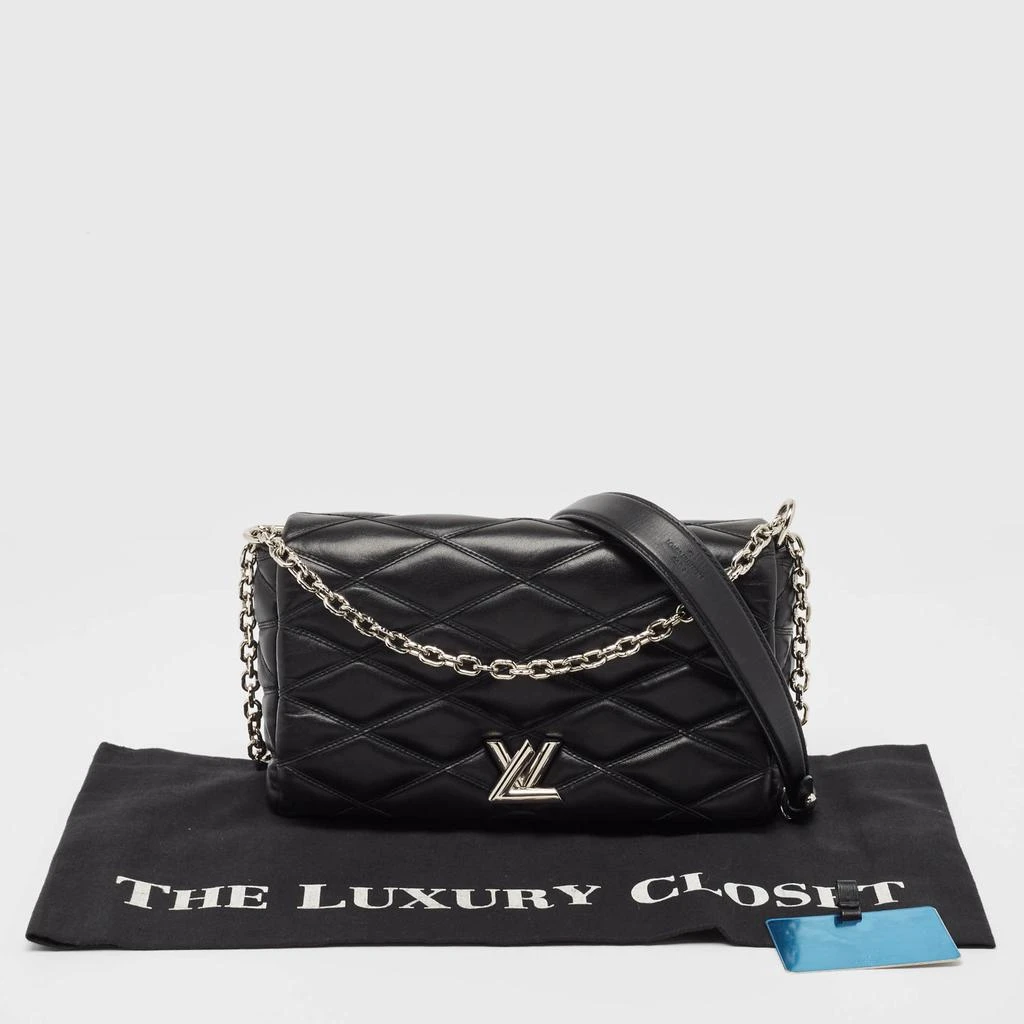 Louis Vuitton Louis Vuitton Black Leather Malletage GO-14 MM Bag 17