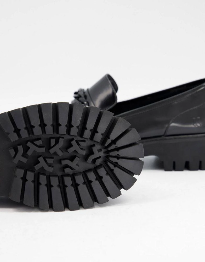 Koi Footwear Koi footwear chunky loafers with chain detail in black - BLACK 4