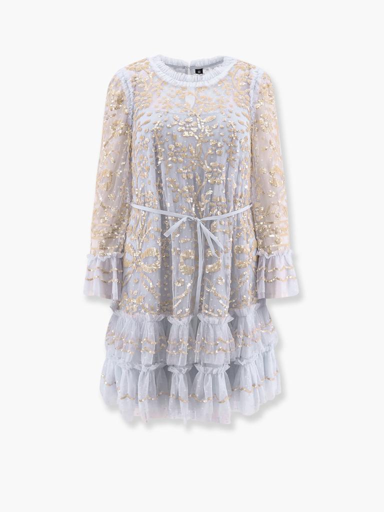 Needle & Thread Mini dress with sequins embroidery